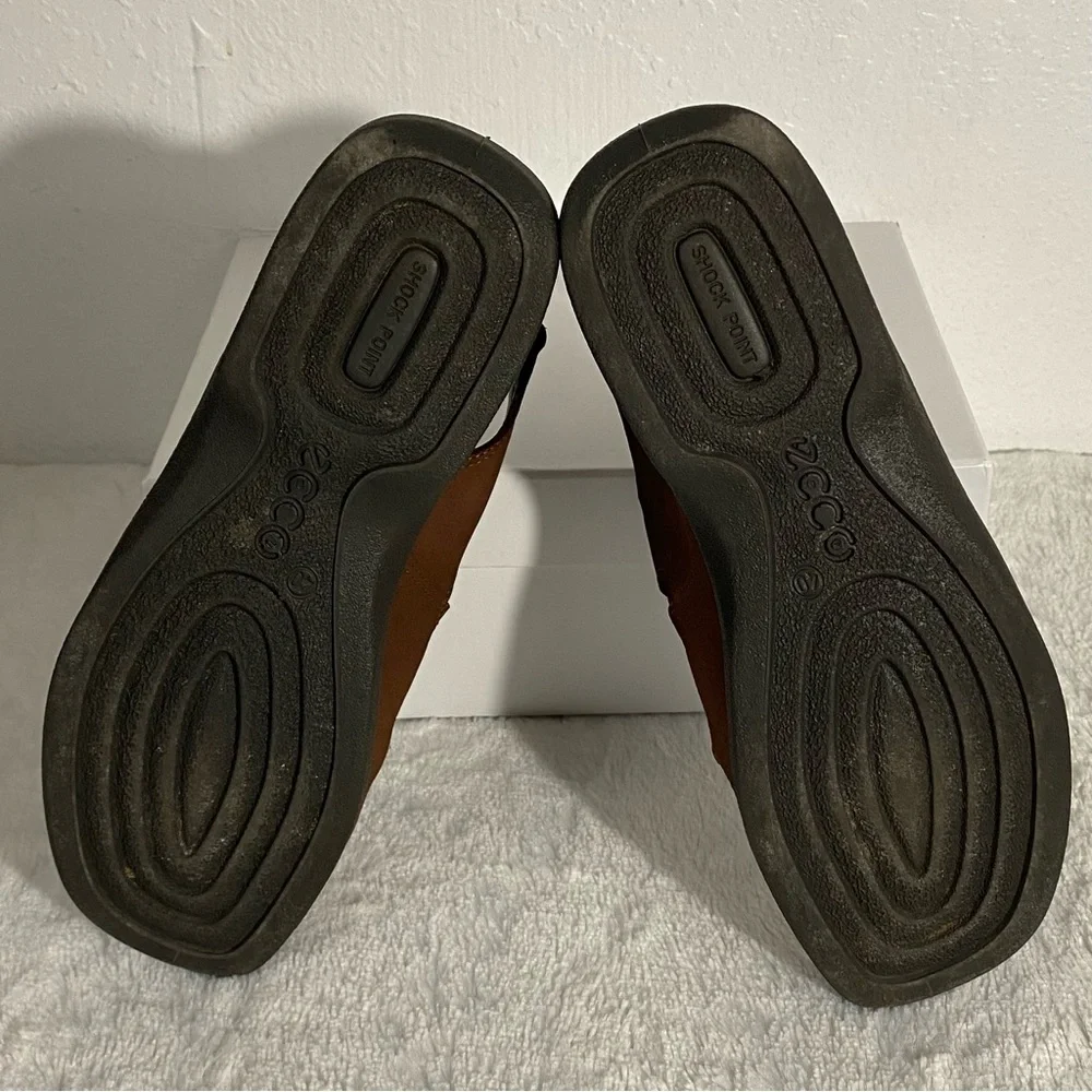 Ecco Babett Brown Leather 3-Strap Sandals Women’s Size 40 EU (9/9.5 US)
